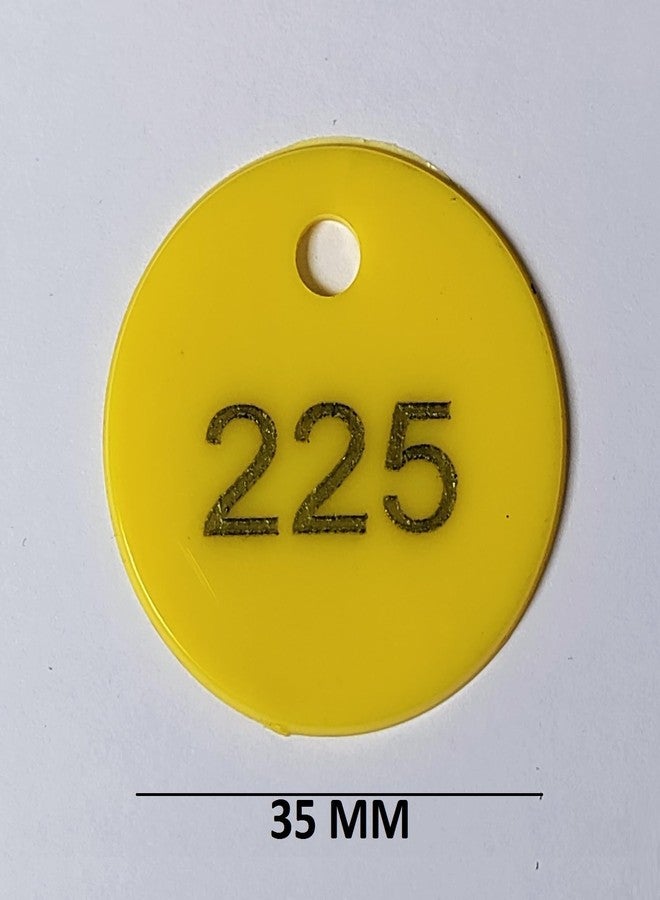 MOREL Yellow Embossed Plastic Round Shape Token Coin with Hole USE for Shop, Board Games, Stores, House, School.|1 to 500 Numerical Coins. - Image 2